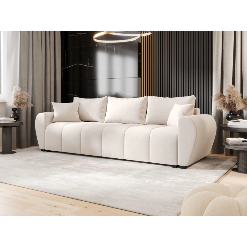 Rozkládací pohovka LUKAVA - krémová