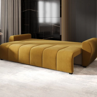 Rozkládací pohovka LUKAVA - hořčicová