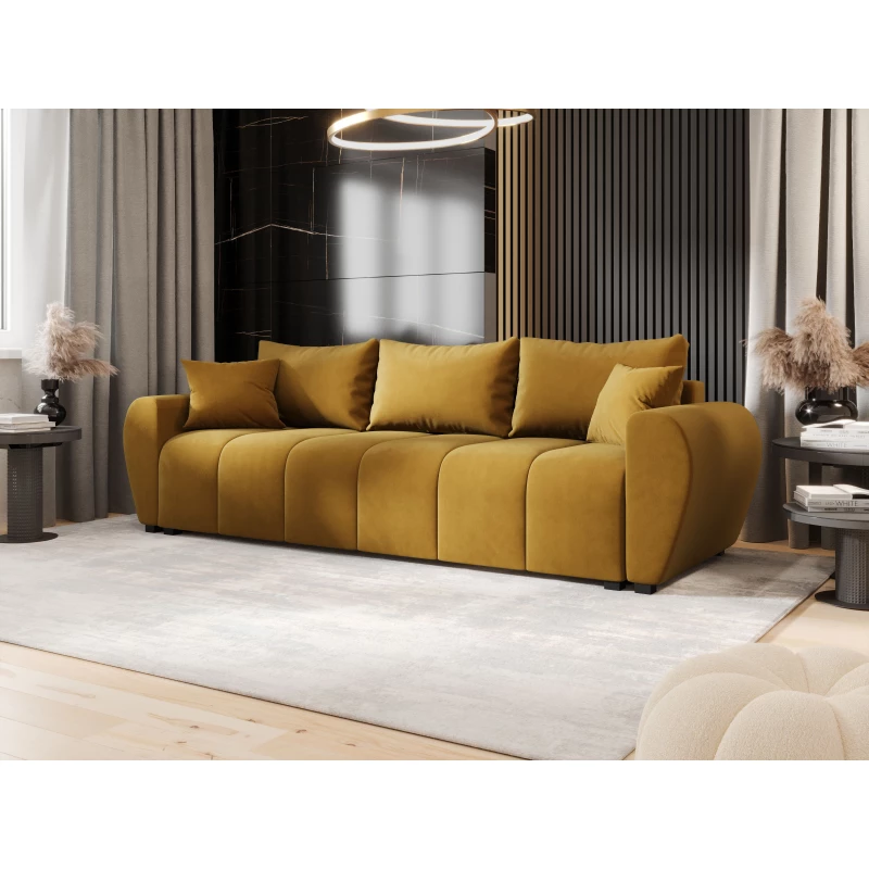 Rozkládací pohovka LUKAVA - hořčicová