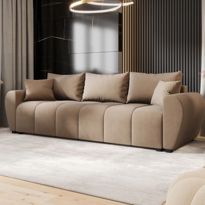 Rozkládací pohovka LUKAVA - hnědá