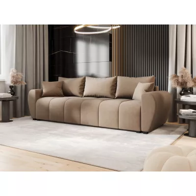 Rozkládací pohovka LUKAVA - hnědá