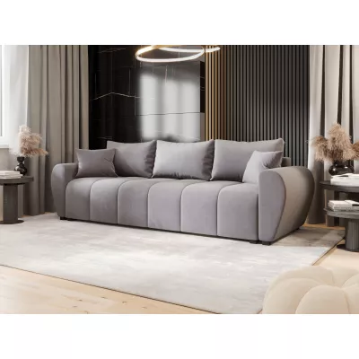 Rozkládací pohovka LUKAVA - světle šedá