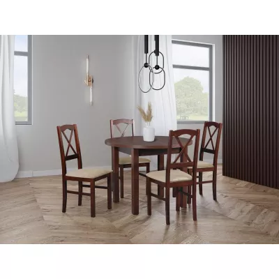 Kulatý jídelní stůl 100(180)x100 HELGA 4 - ořech