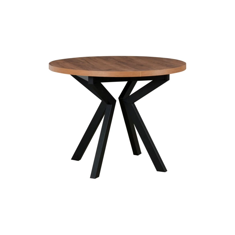 Rozkládací jídelní stůl 100(180)x100 NAPOLEON 8 - dub wotan / černý