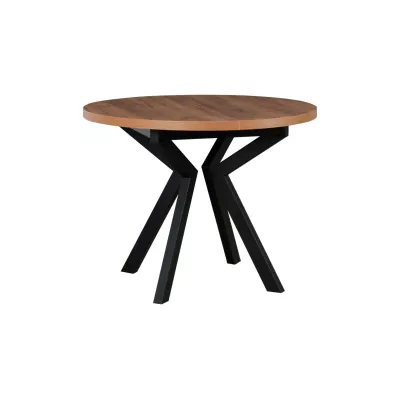 Rozkládací jídelní stůl 100(180)x100 NAPOLEON 8 - dub wotan / černý