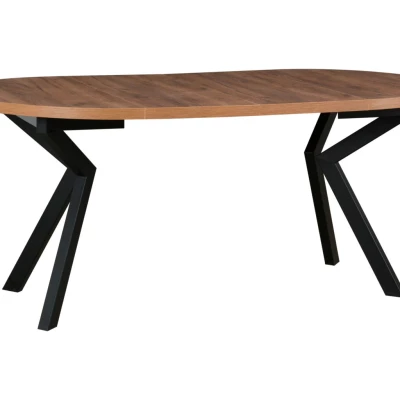 Rozkládací jídelní stůl 100(180)x100 NAPOLEON 8 - dub wotan / černý