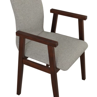 Jídelní židle ADENA - ořech / šedá