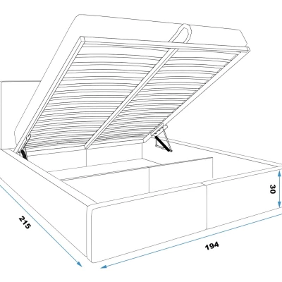 VÝPRODEJ - Manželská postel 180x200 JOSKA - popelavá