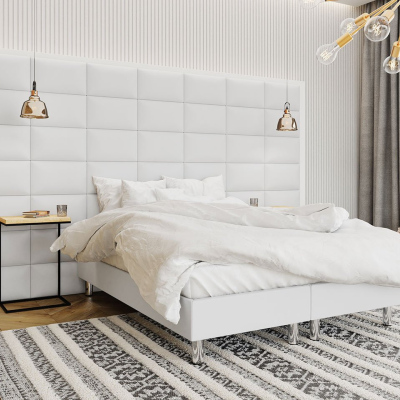 VÝPRODEJ - Čalouněný nástěnný panel 50x30 PAG - bílá ekokůže