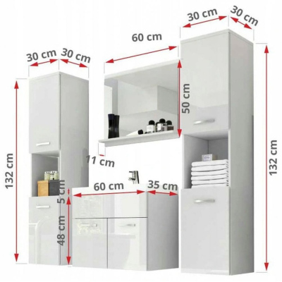 VÝPRODEJ - Koupelnová sestava MAYRA XL - dub wotan