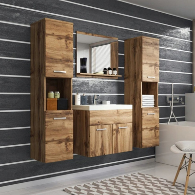 VÝPRODEJ - Koupelnová sestava MAYRA XL - dub wotan