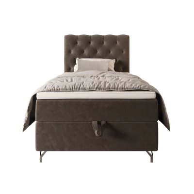 Čalouněná boxspringová postel 90x200 ADRIA 2 - hnědá