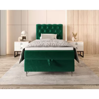 Čalouněná boxspringová postel 90x200 ADRIA 2 - zelená