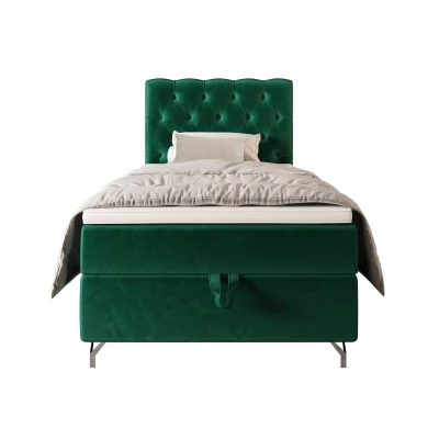 Čalouněná boxspringová postel 90x200 ADRIA 2 - zelená