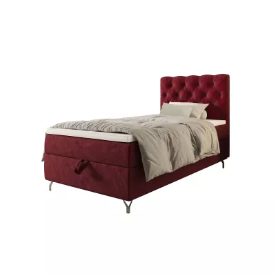 Čalouněná boxspringová postel 90x200 ADRIA 2 - červená