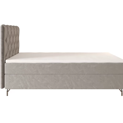 Čalouněná boxspringová postel 90x200 ADRIA 2 - světle šedá
