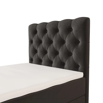 Čalouněná boxspringová postel 90x200 ADRIA 2 - šedá