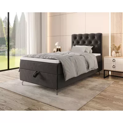 Čalouněná boxspringová postel 90x200 ADRIA 2 - šedá