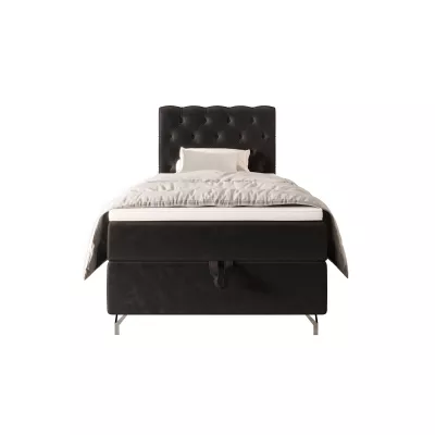 Čalouněná boxspringová postel 90x200 ADRIA 2 - tmavě šedá