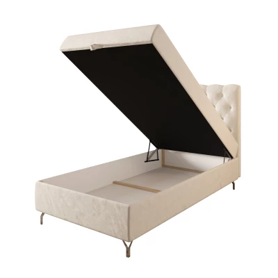 Čalouněná boxspringová postel 100x200 ADRIA 2 - béžová