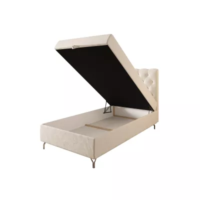 Čalouněná boxspringová postel 100x200 ADRIA 2 - béžová