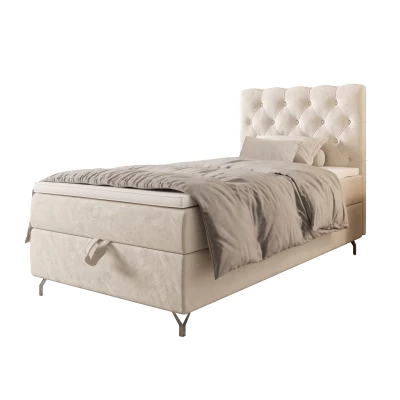 Čalouněná boxspringová postel 100x200 ADRIA 2 - béžová