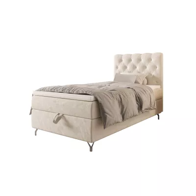 Čalouněná boxspringová postel 100x200 ADRIA 2 - béžová