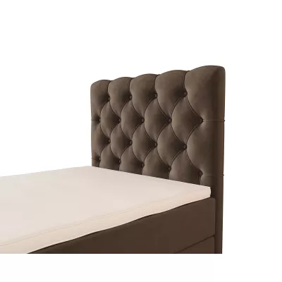 Čalouněná boxspringová postel 100x200 ADRIA 2 - hnědá
