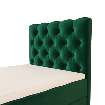 Čalouněná boxspringová postel 100x200 ADRIA 2 - zelená