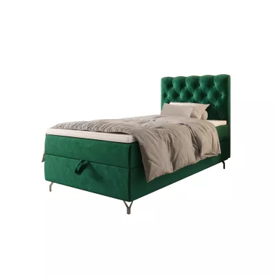 Čalouněná boxspringová postel 100x200 ADRIA 2 - zelená