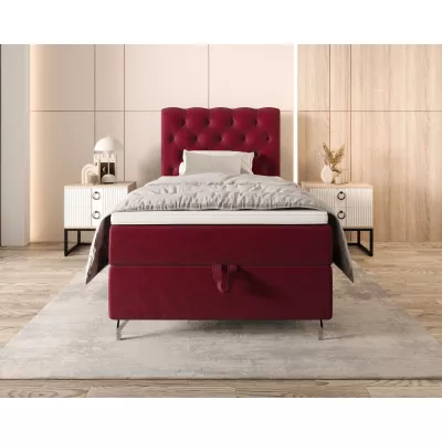 Čalouněná boxspringová postel 100x200 ADRIA 2 - červená