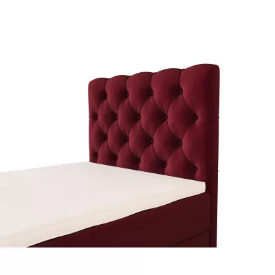Čalouněná boxspringová postel 100x200 ADRIA 2 - červená