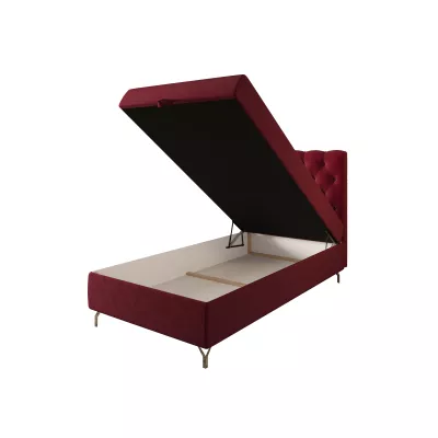 Čalouněná boxspringová postel 100x200 ADRIA 2 - červená