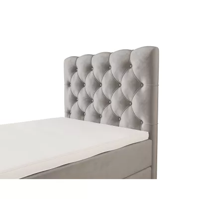Čalouněná boxspringová postel 100x200 ADRIA 2 - světle šedá