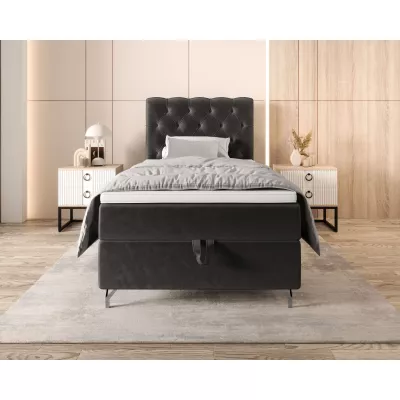 Čalouněná boxspringová postel 100x200 ADRIA 2 - šedá