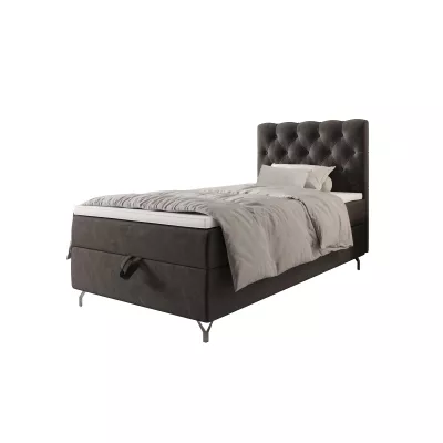 Čalouněná boxspringová postel 100x200 ADRIA 2 - šedá