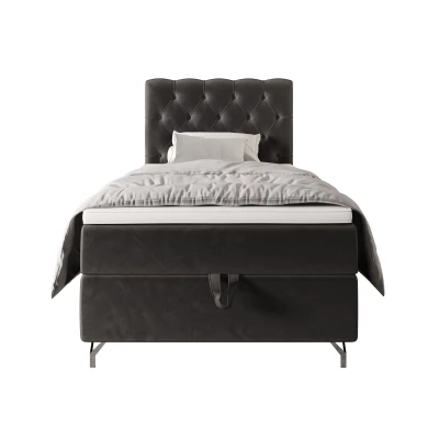 Čalouněná boxspringová postel 100x200 ADRIA 2 - šedá