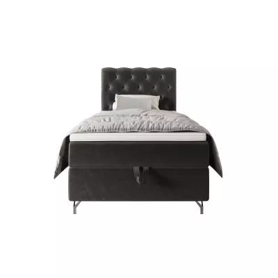 Čalouněná boxspringová postel 100x200 ADRIA 2 - šedá