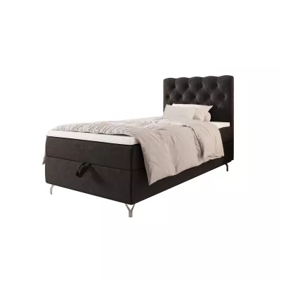 Čalouněná boxspringová postel 100x200 ADRIA 2 - tmavě šedá