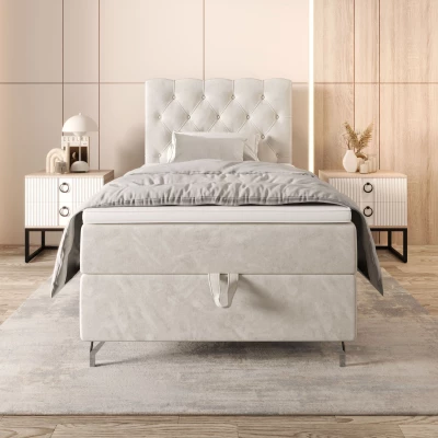 Čalouněná boxspringová postel 120x200 ADRIA 2 - béžová