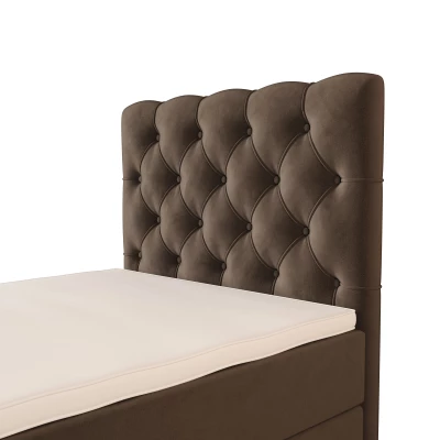 Čalouněná boxspringová postel 120x200 ADRIA 2 - hnědá