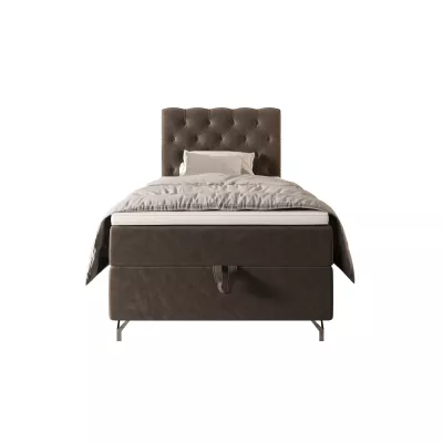 Čalouněná boxspringová postel 120x200 ADRIA 2 - hnědá