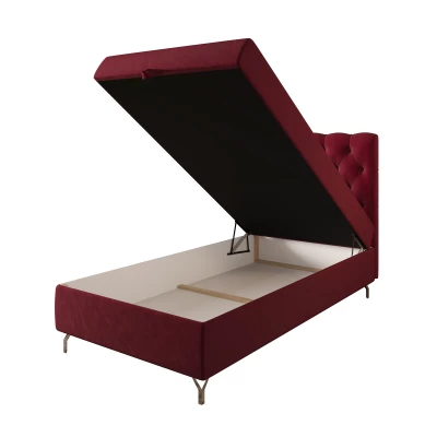 Čalouněná boxspringová postel 120x200 ADRIA 2 - červená