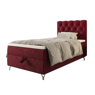 Čalouněná boxspringová postel 120x200 ADRIA 2 - červená