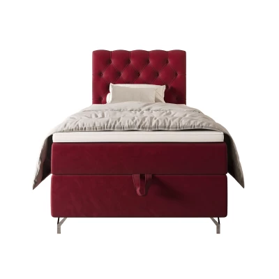 Čalouněná boxspringová postel 120x200 ADRIA 2 - červená
