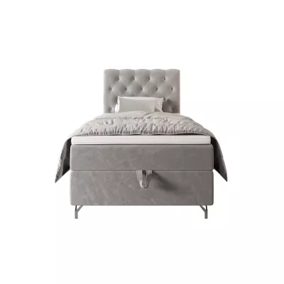 Čalouněná boxspringová postel 120x200 ADRIA 2 - světle šedá