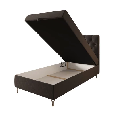 Čalouněná boxspringová postel 120x200 ADRIA 2 - šedá