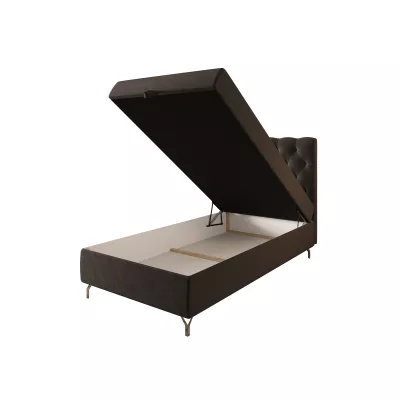 Čalouněná boxspringová postel 120x200 ADRIA 2 - šedá