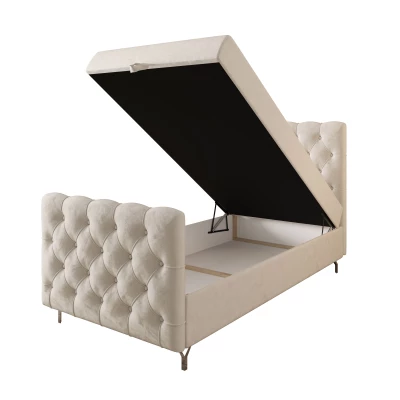 Čalouněná boxspringová postel 90x200 ADRIA PLUS 2 - béžová