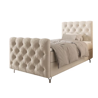 Čalouněná boxspringová postel 90x200 ADRIA PLUS 2 - béžová